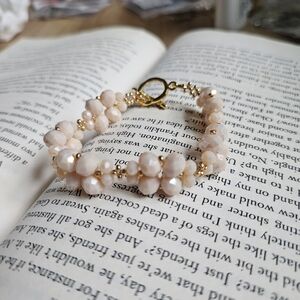 Elegant Pink Beaded Bracelet